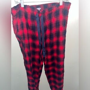Aerie Red and Navy Plaid Pajama Pants